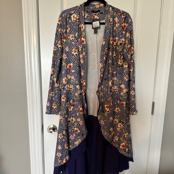 NEW REBORN PURPLE PRINT DUSTER - Picture 1 of 4